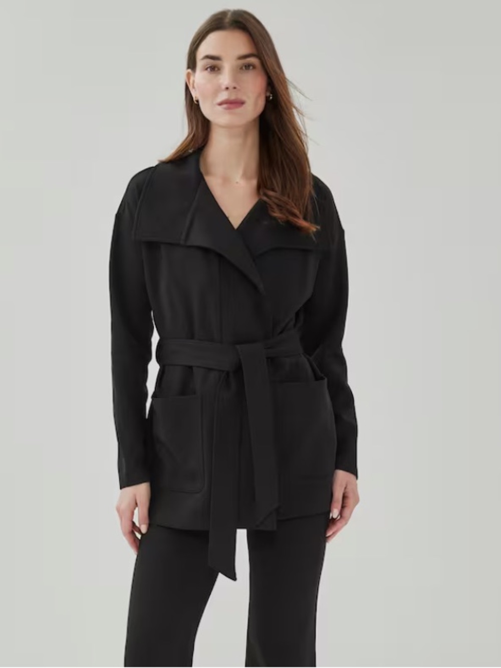 JOE FRESH Active Cozy Cardigan Relaxed Fit Women’s Size Large Black BRAND NEW